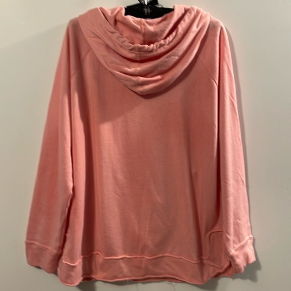 NWT Wonderly Studio Pink Peony Adore Texture Hooded Sweatshirt - Picture 8 of 16